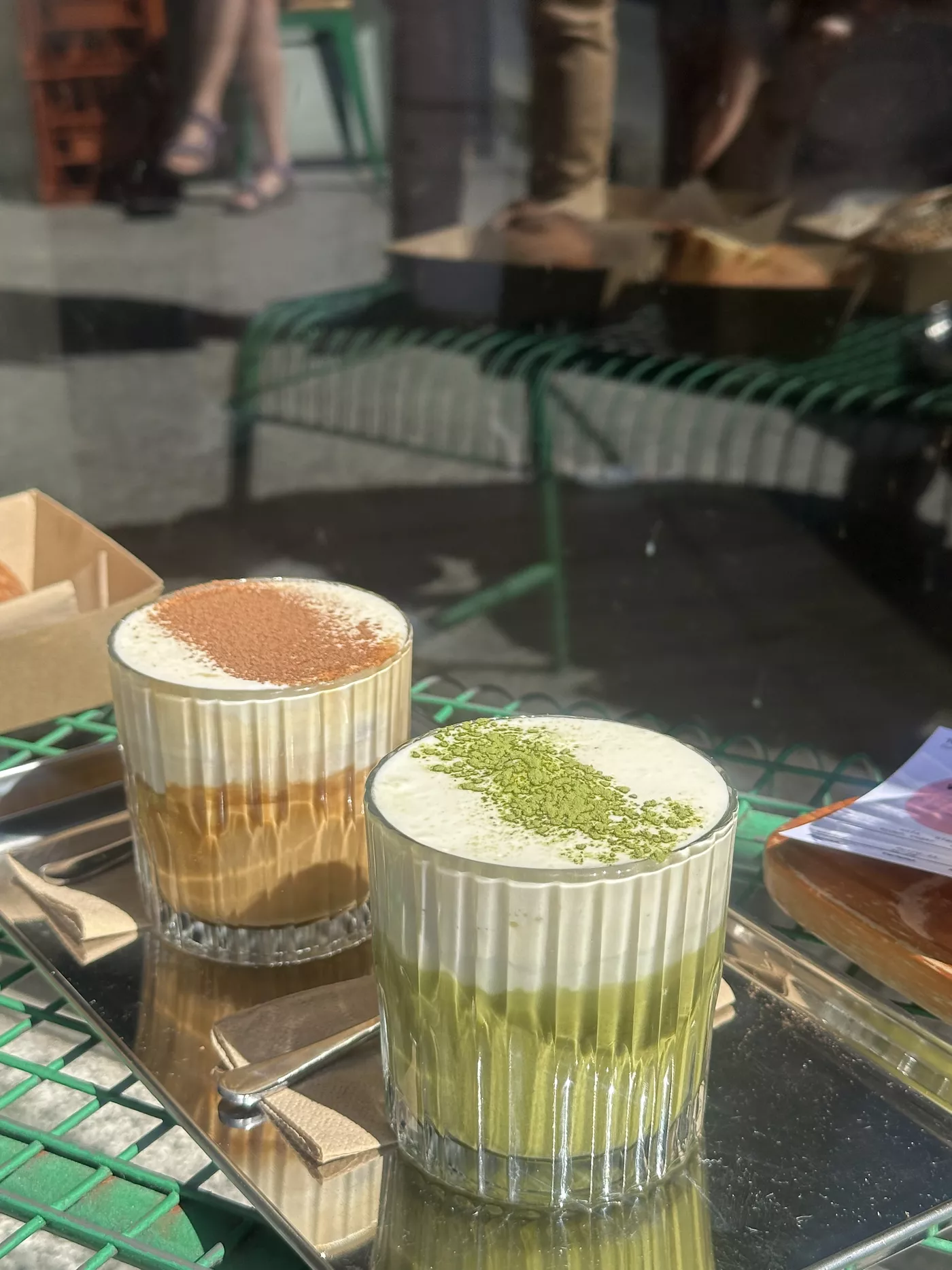 matcha and coffee