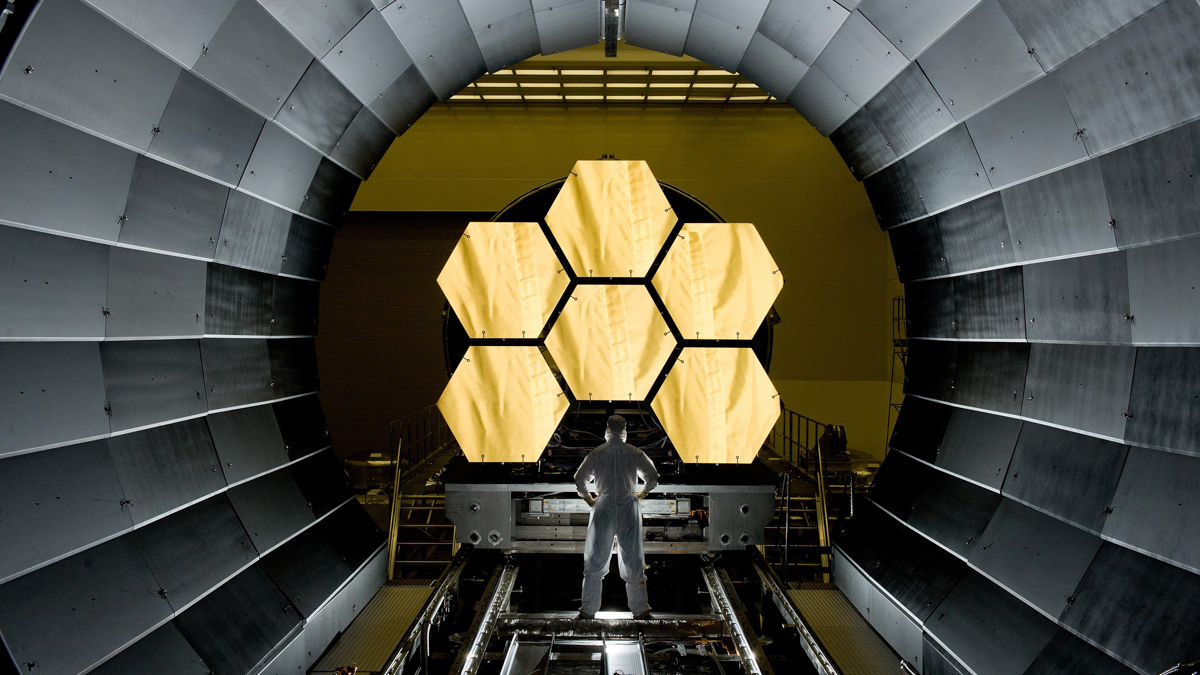 Webb telescope beryllium mirrors fully deployed in space