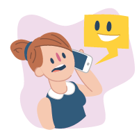 young person chatting on a mobile phone