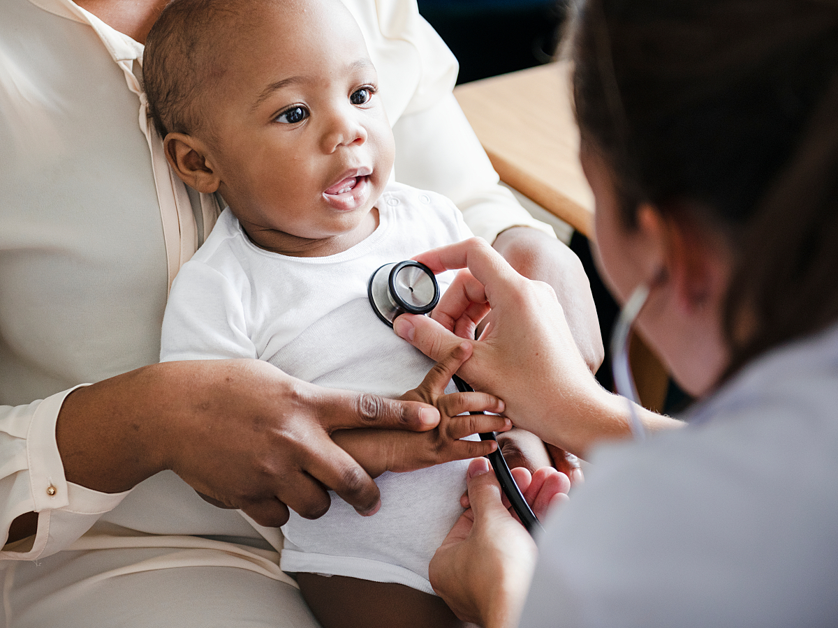 A baby visiting the doctor 