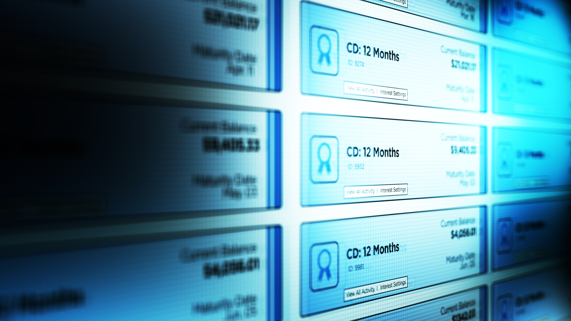 Certificates of Deposit or CDs in Bank - Ominous Lighting