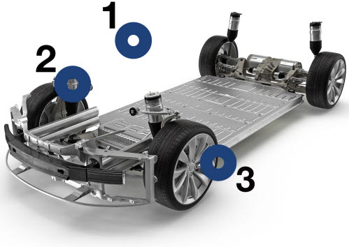 Components for chassi electric car
