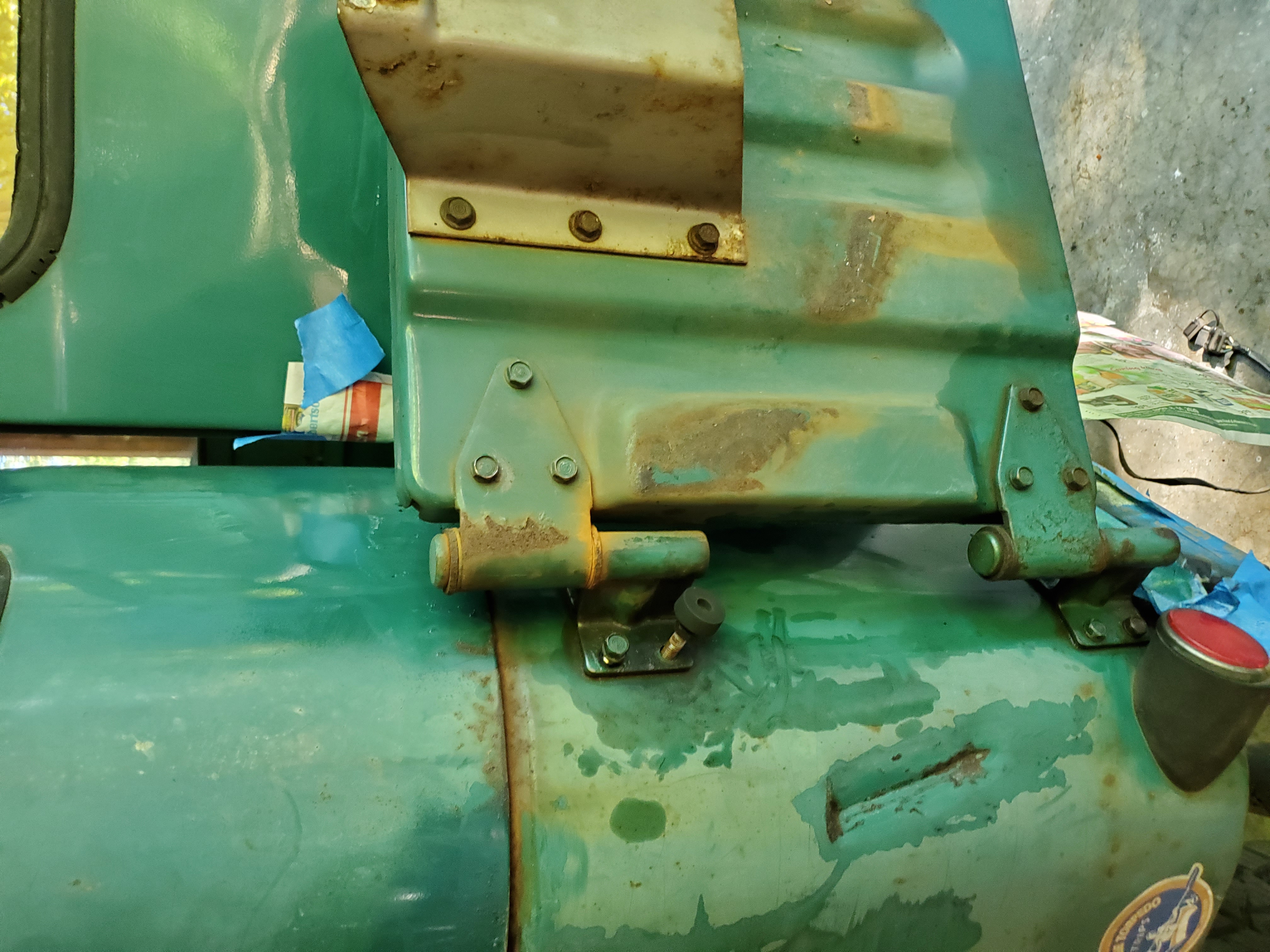 The FJ40 showing 45 years of rust and abuse