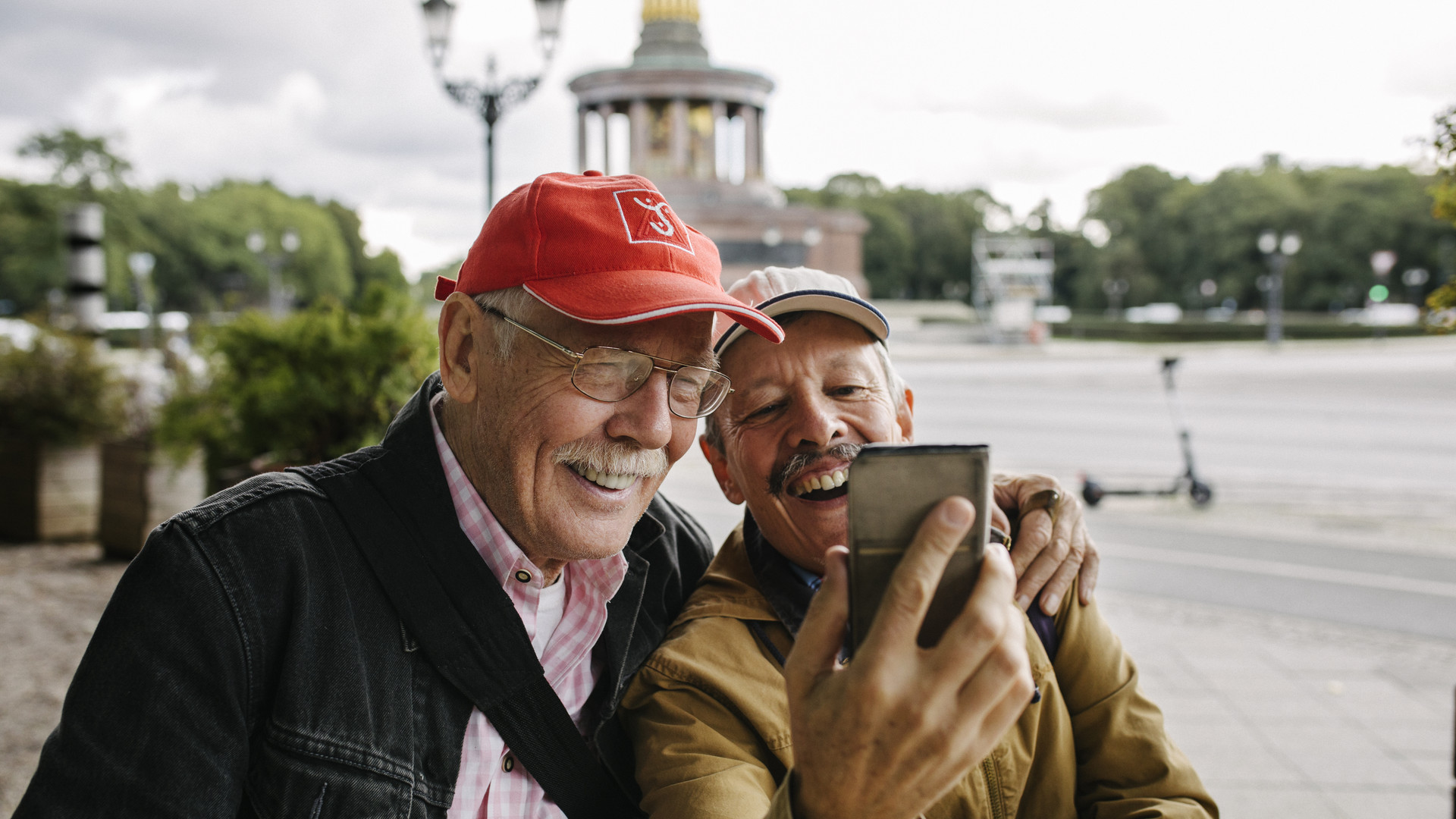 Mature Gay Couple Taking Selfie Together