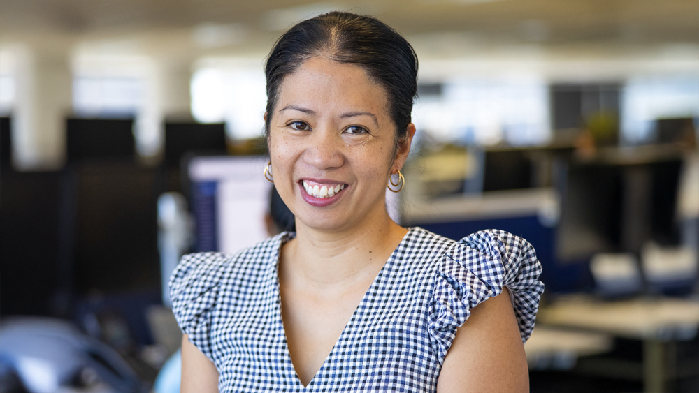 This is a profile picture of April Cooper, General Manager of Sales and Service, Vocus