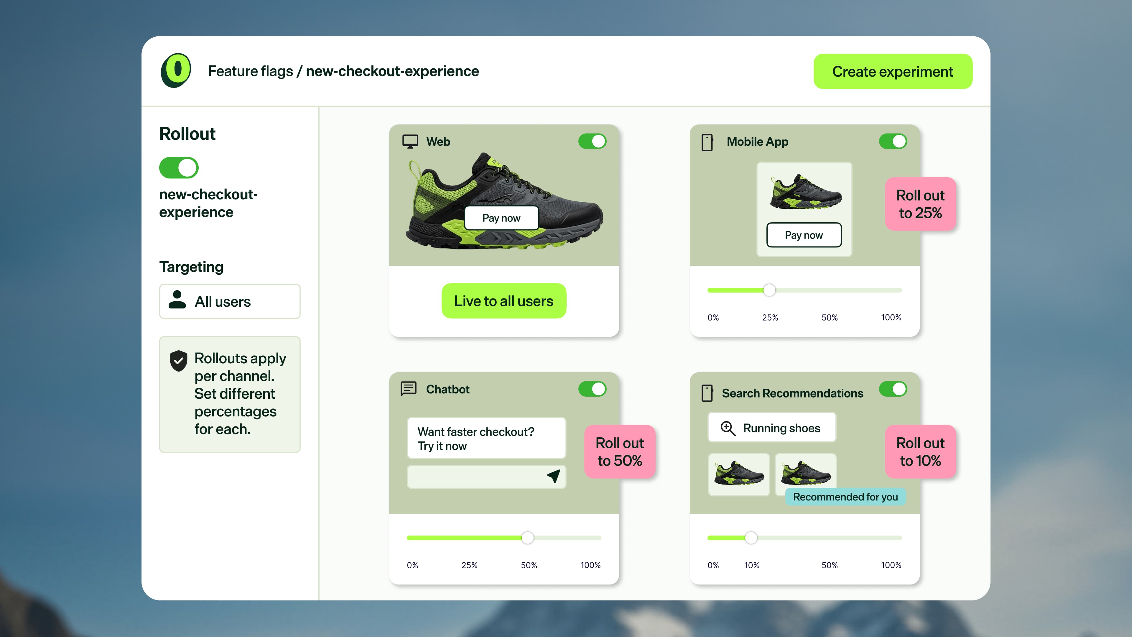 Product visual showing product UI