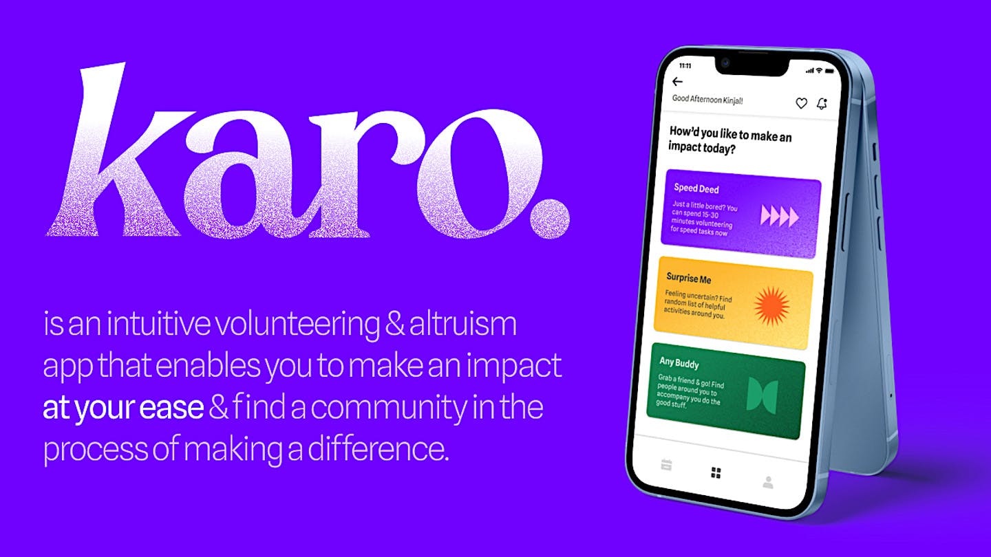 Karo - An Intuitive Volunteering & Altruism App