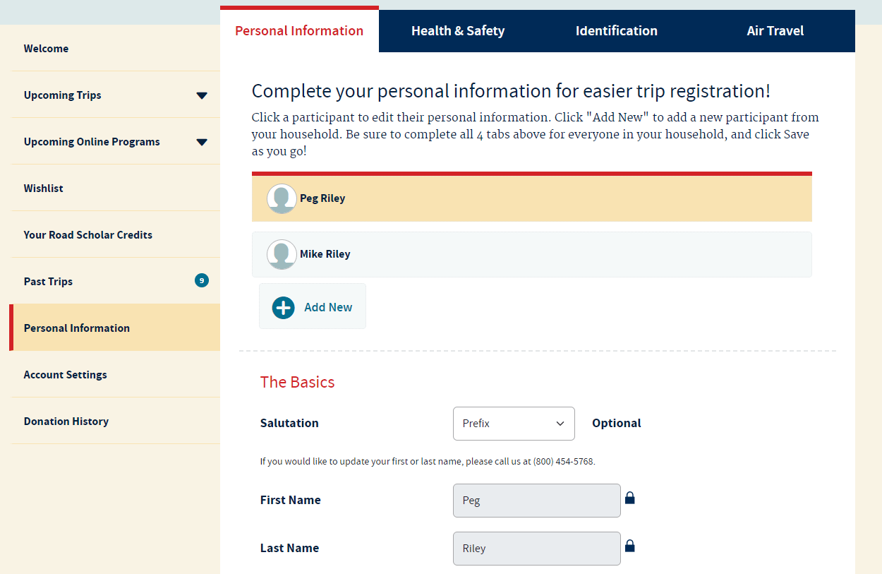 identification setting