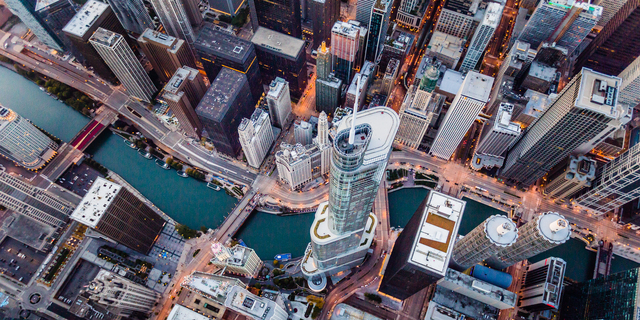 Trump Tower Chicago Aerial