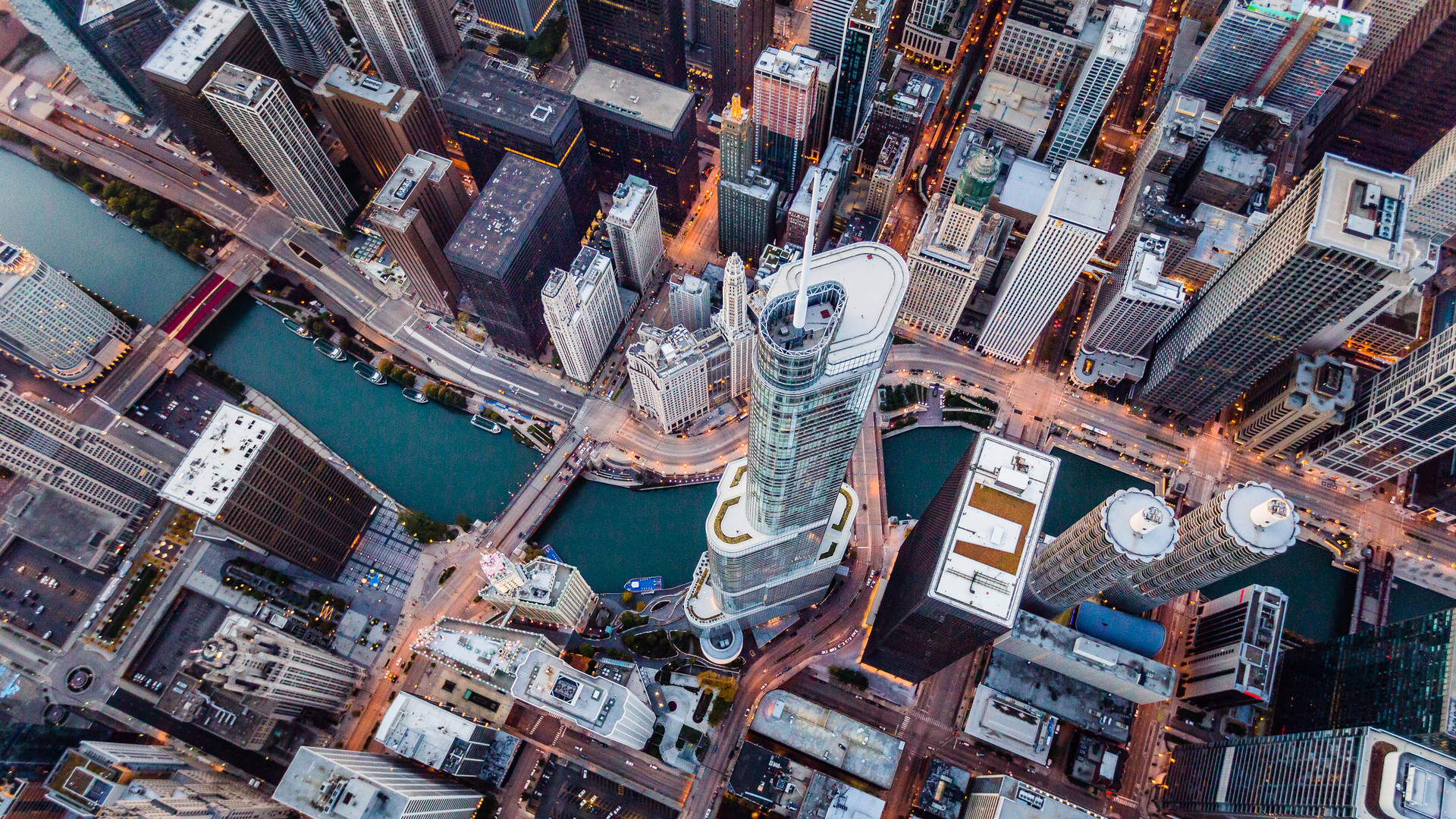 Trump Tower Chicago Aerial
