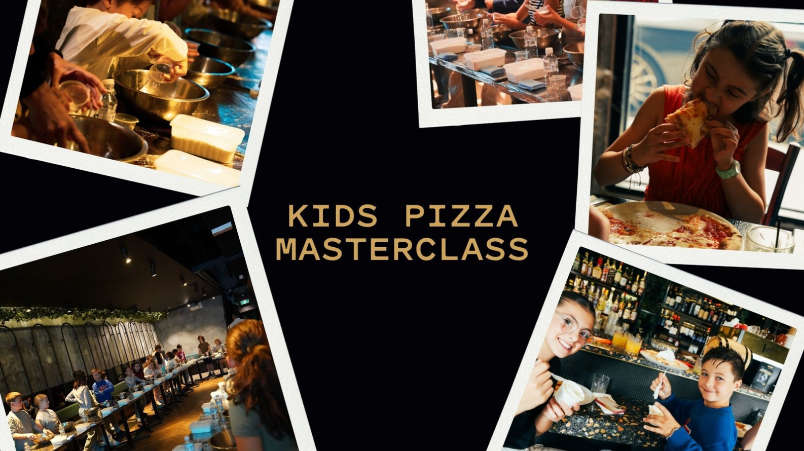 Children participating in a 400 Gradi Kids Pizza Masterclass, learning to make authentic pizza dough, creating pizzas, enjoying gelato, and dining together at 400 Gradi Eastland during a school holiday cooking workshop.