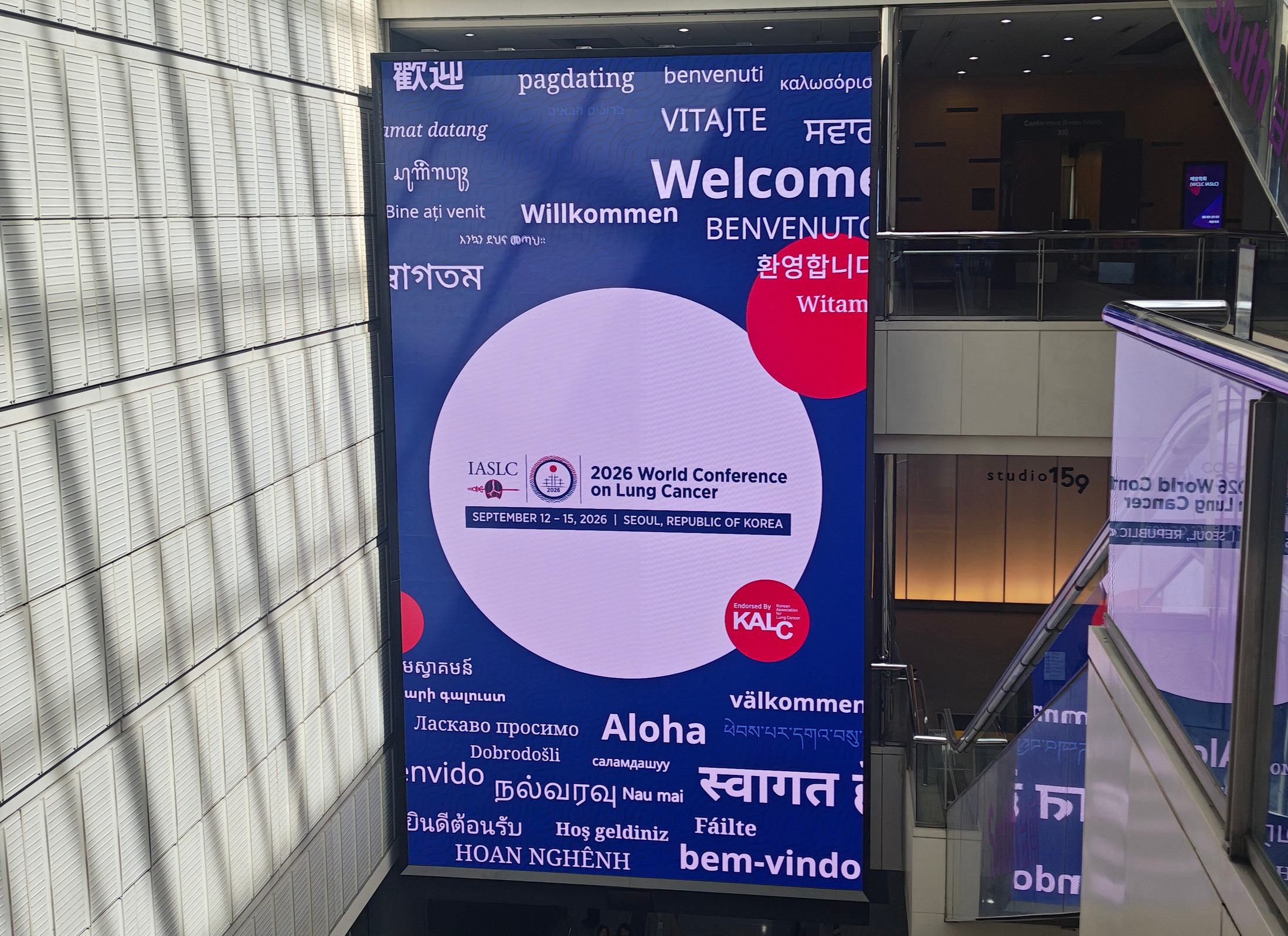 Sign welcoming visitors to the 2026 World Conference on Lung Cancer.