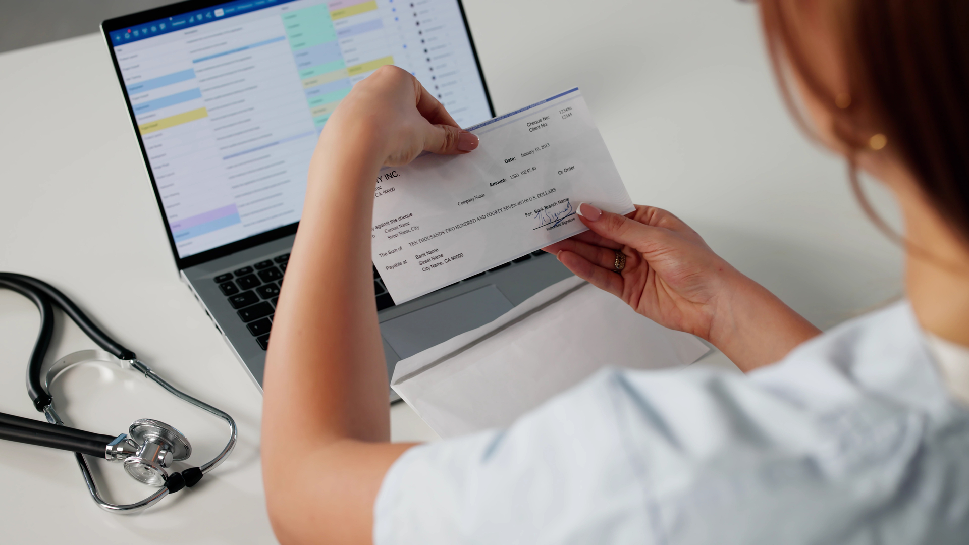 Financial Analyst Counting Money