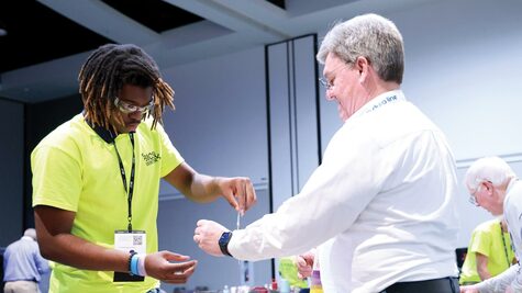 BICSI Winter Conference hands-on fiber optic splicing demonstration and workforce training for students