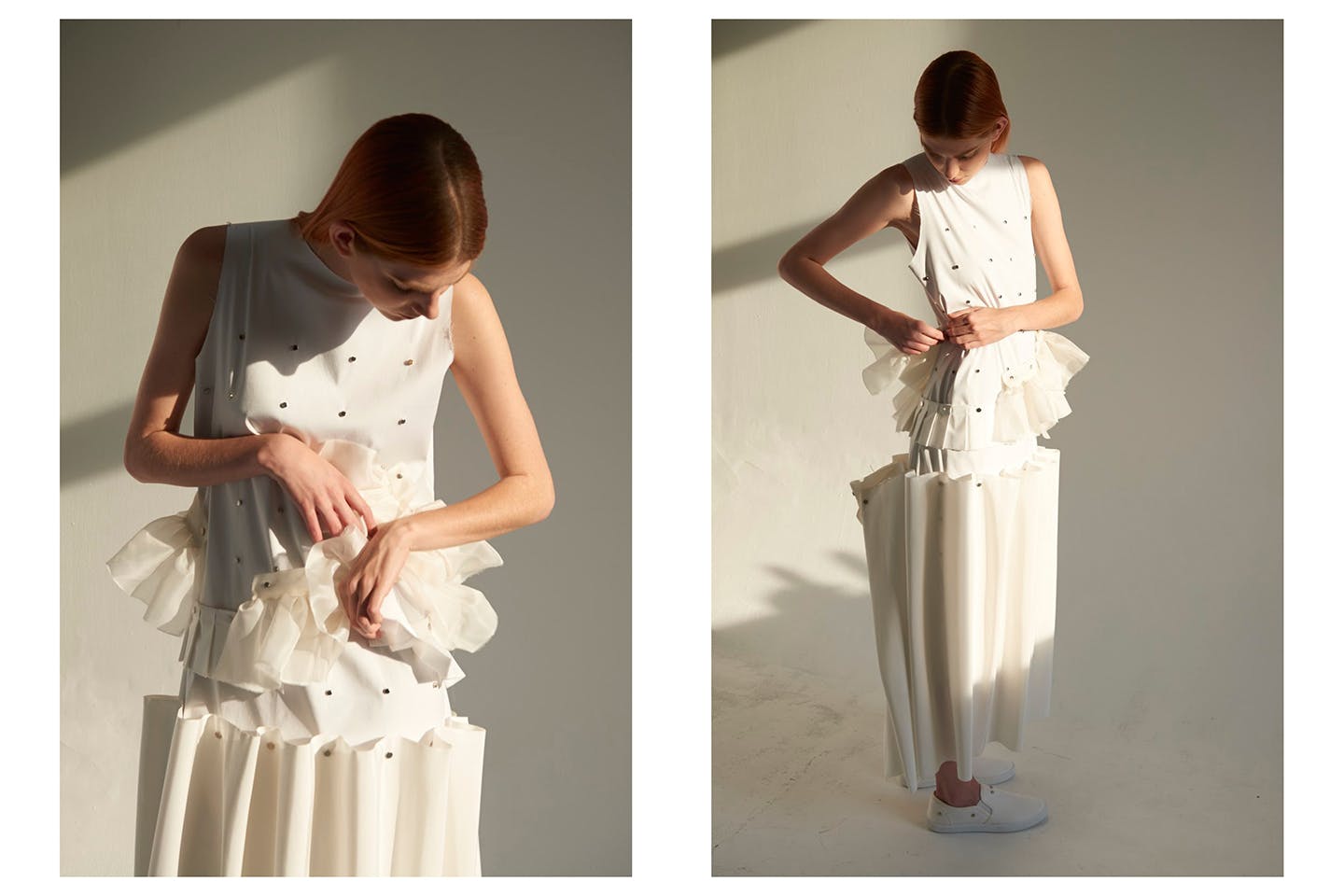 Modular dress 2.0 with a multipurpose ruffle