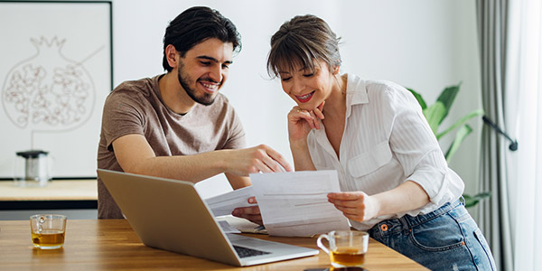 couple going over paperwork