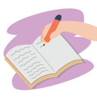 writing in a diary