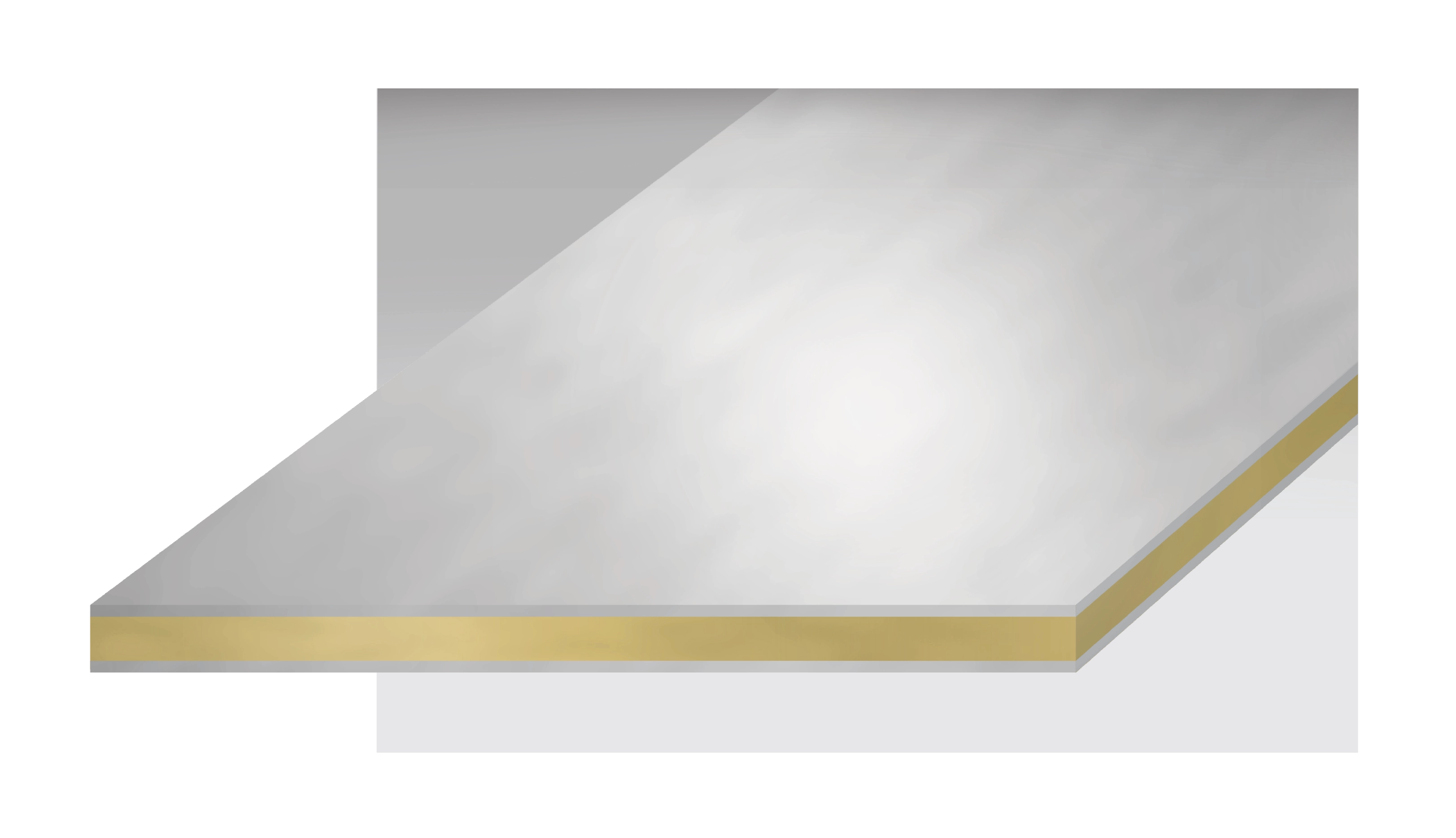 Illustration of eStainless clad material with copper