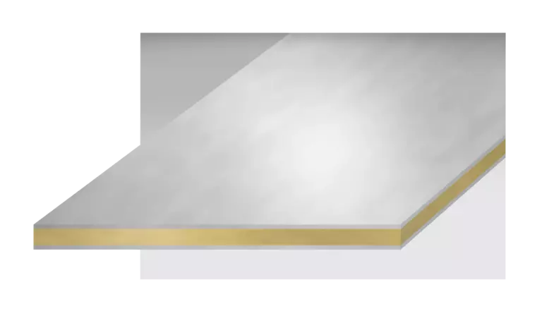 Illustration of eStainless clad material with copper