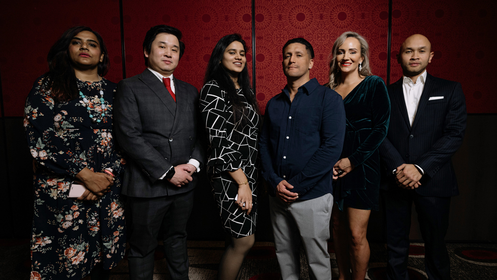 Photo of Blaithin O'Hare and Vocus’ High Achievers Award winners 2024
