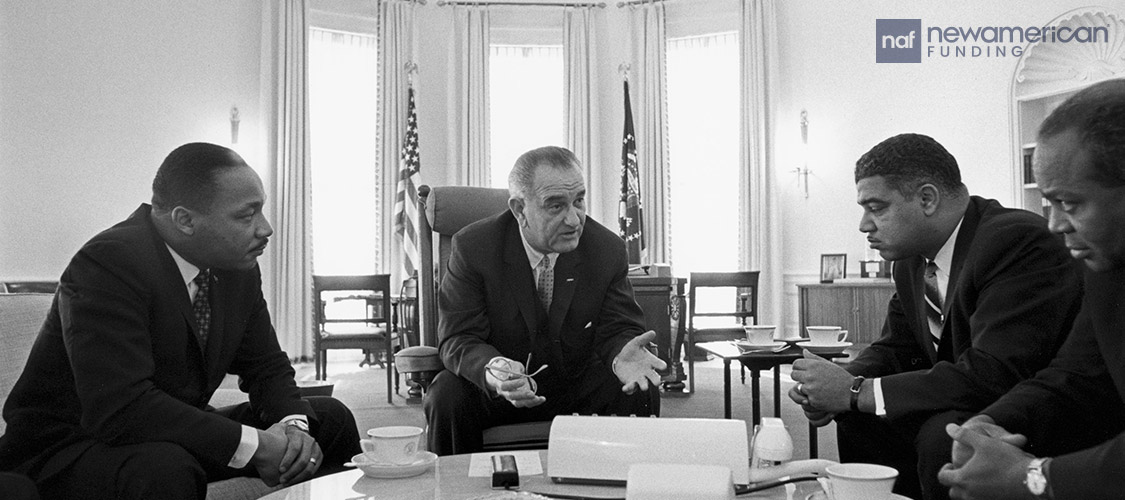 Martin Luther King, Jr. and other black civil rights leaders at the Oval Office with President FDR