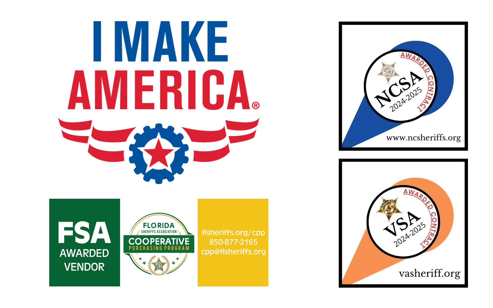 I Make America, VSA, NCSA, and FSA logos.