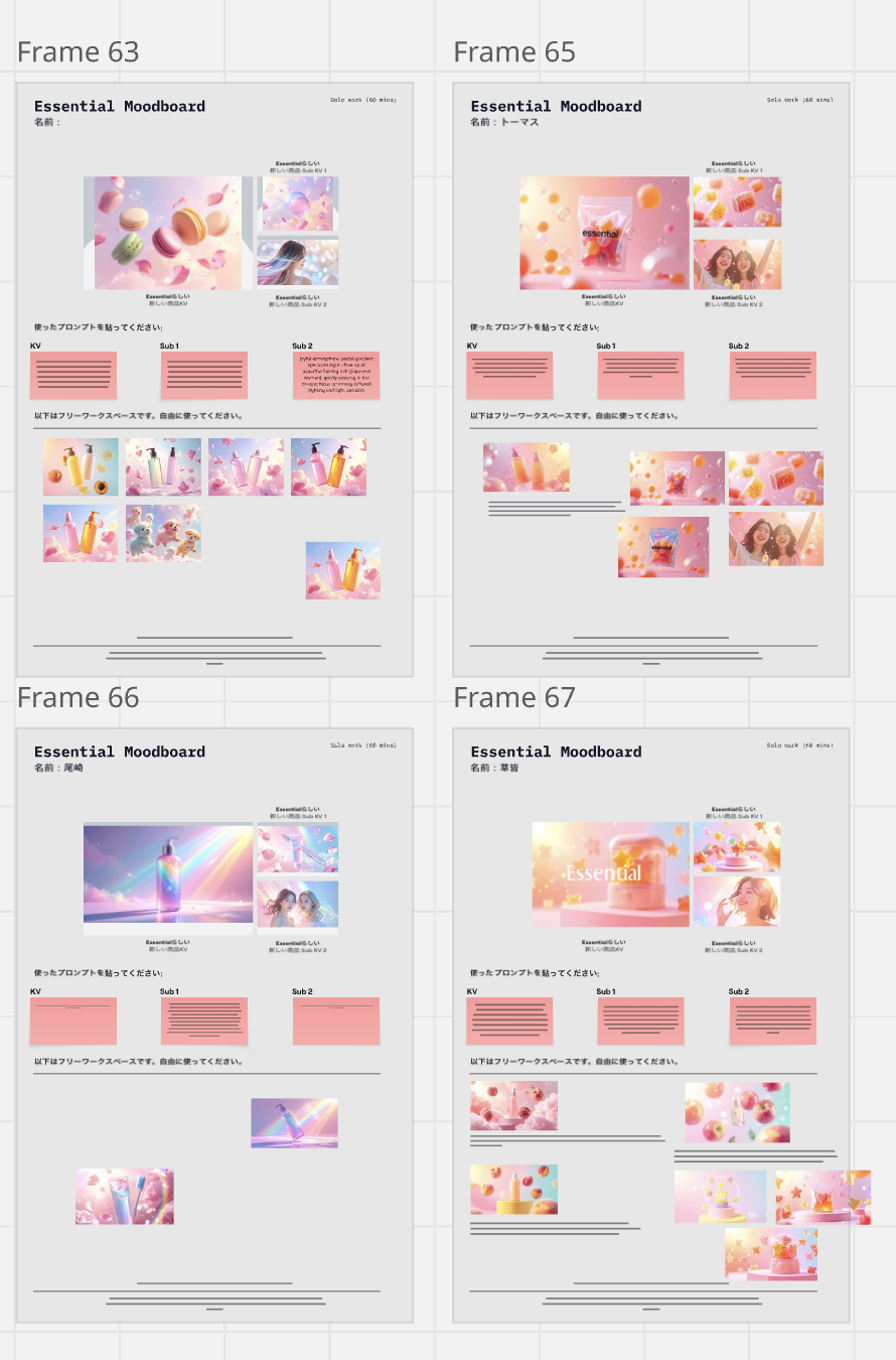 ワークショップではmiroを使用して共有、発表が行われた