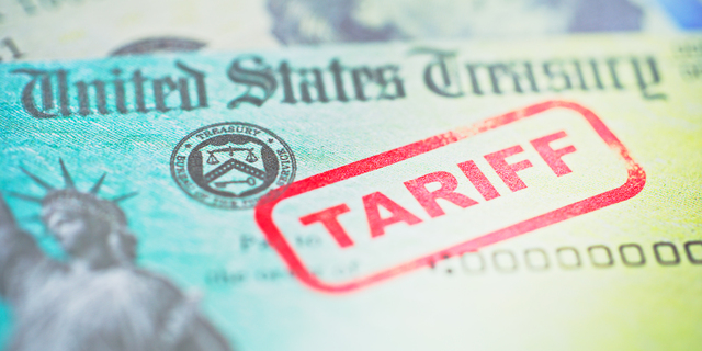 US Treasury Check with Tariff Stamp