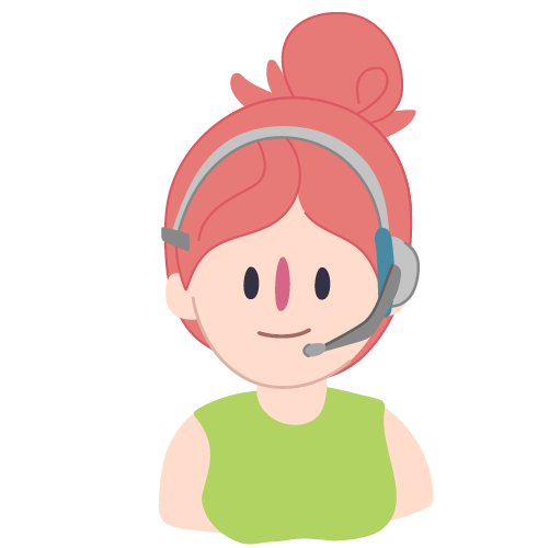 Illustration of a counsellor talking on a headset