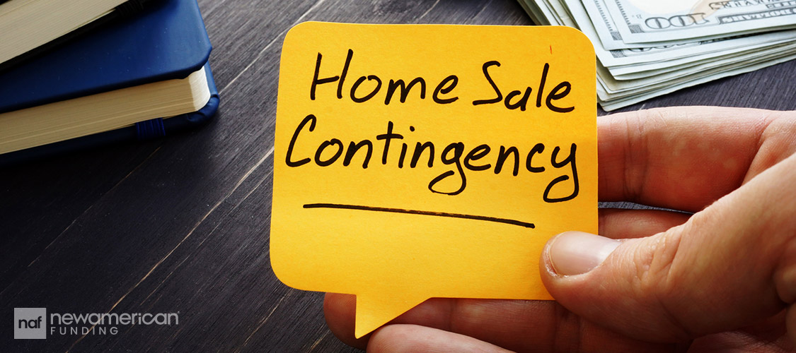 home sale contingency on a notepad