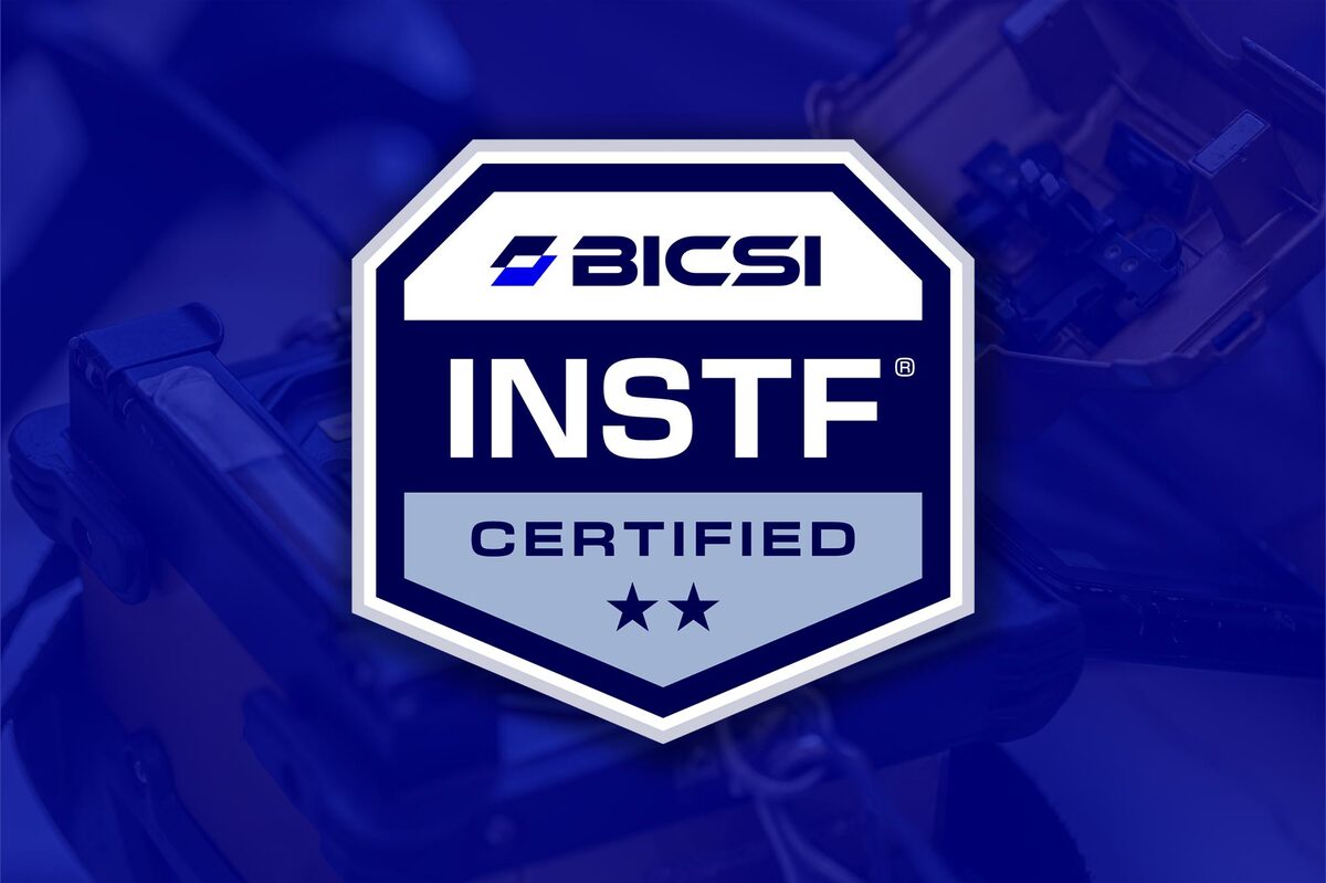 BICSI Installer 2, Optical Fiber credential badge 