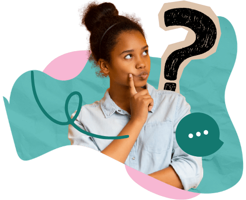 A girl is thinking.
