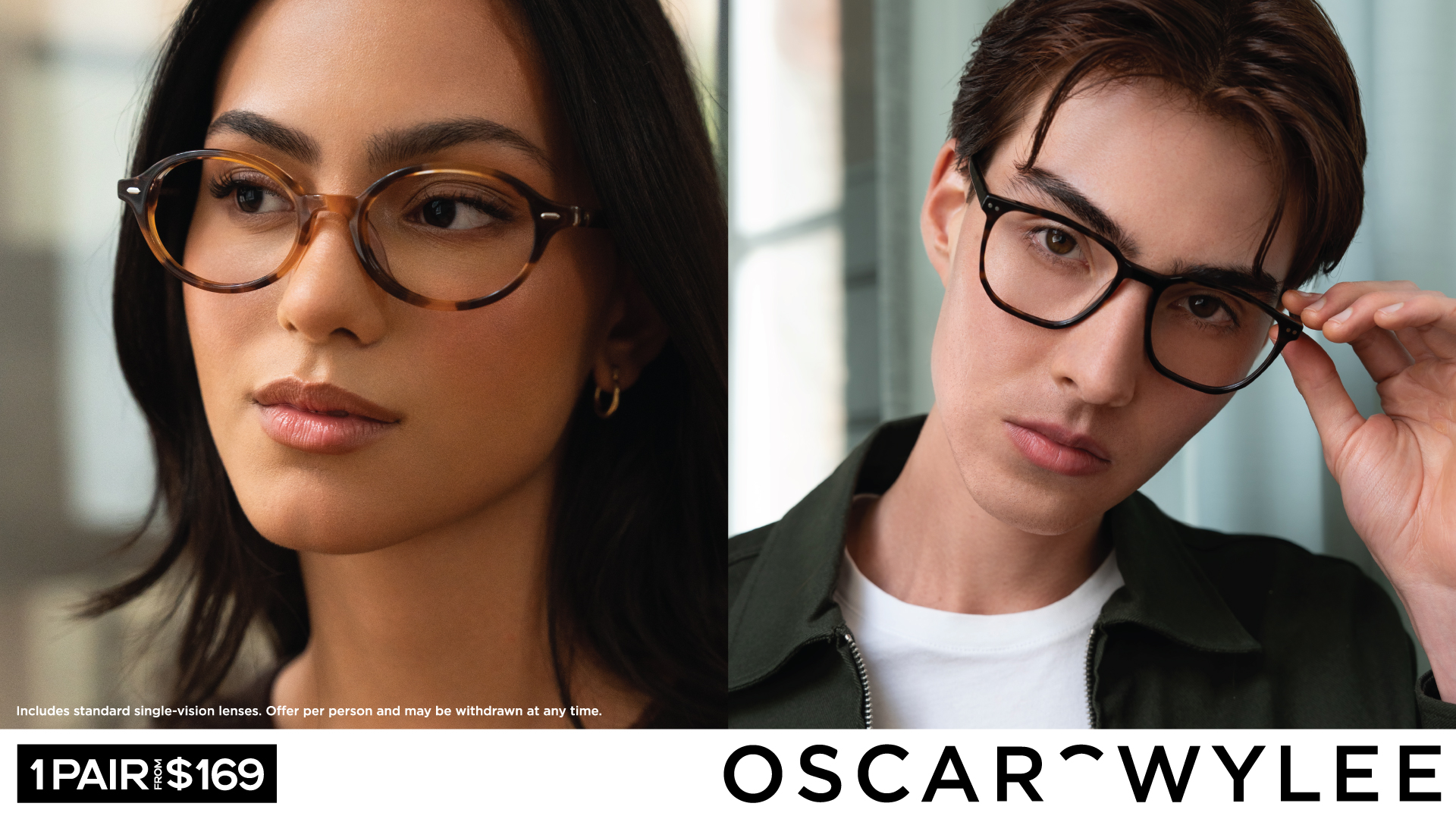 wearing glasses