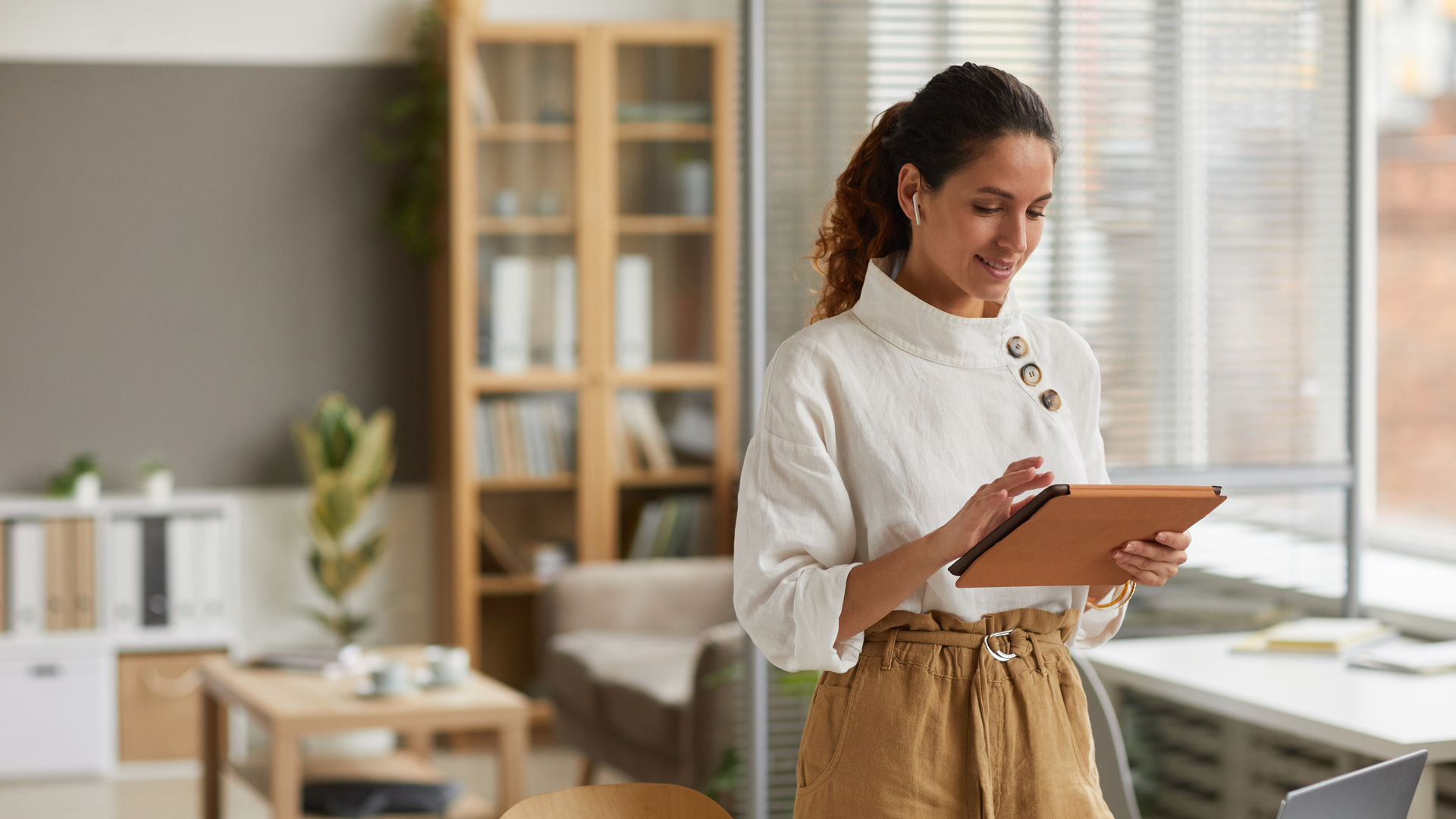 Modern Businesswoman Using Tablet