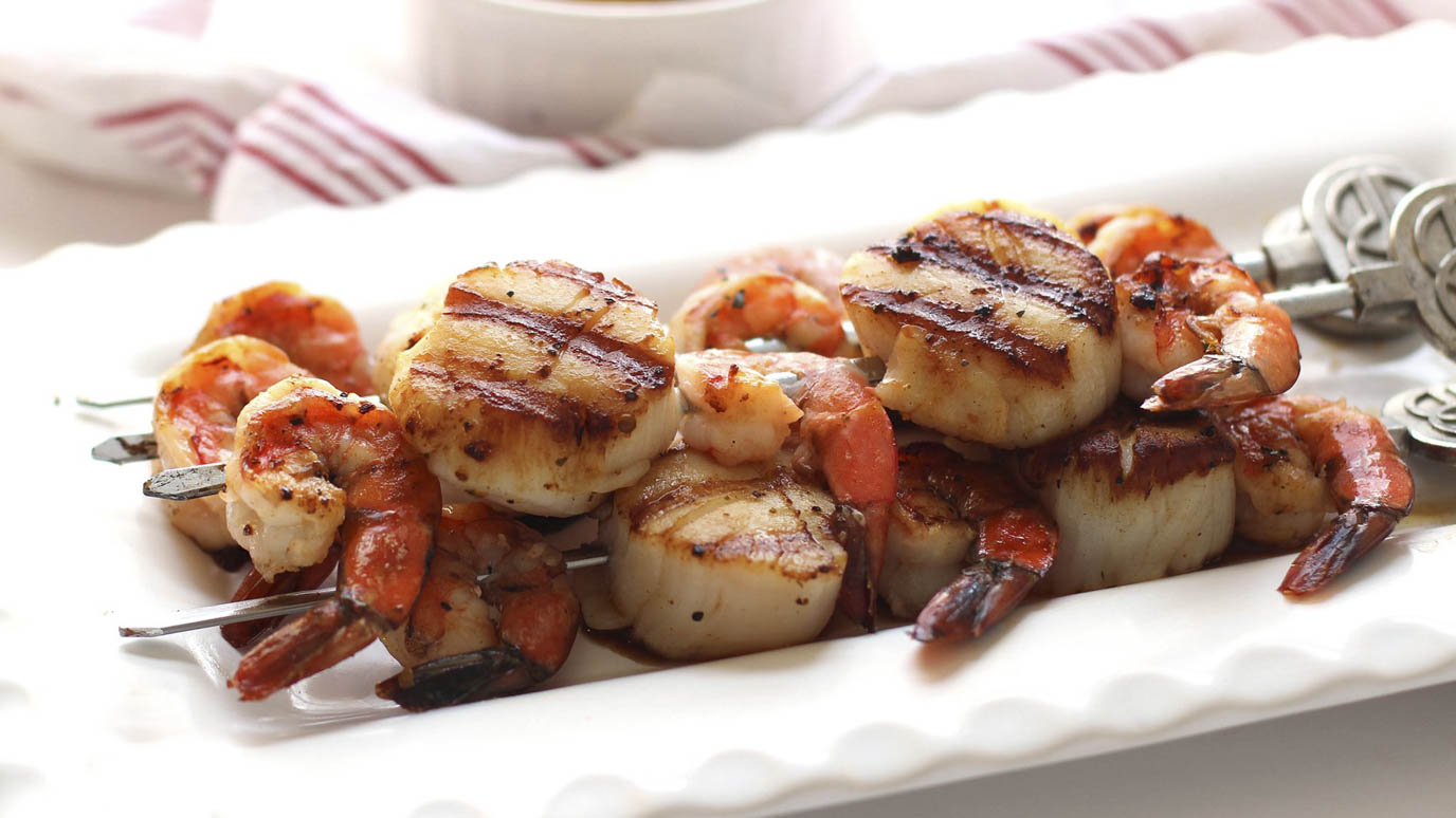 shrimp and sea scallop kabobs