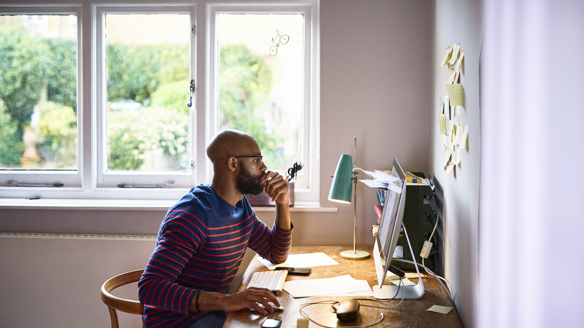 Man working at home