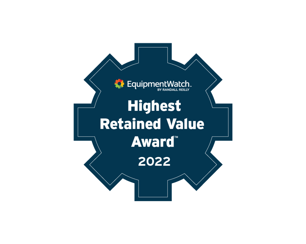 The Equipment Watch Highest Retained Value Award 2022 logo.