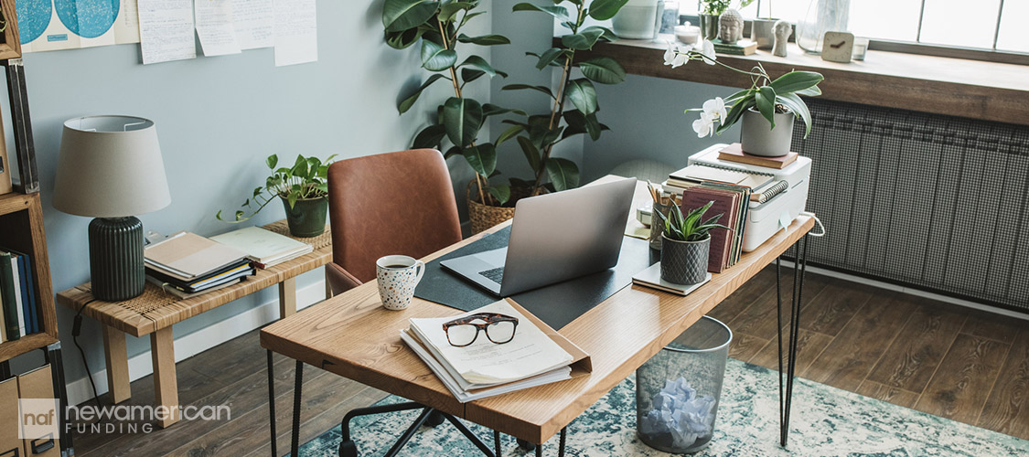 Photo of a well organized home office