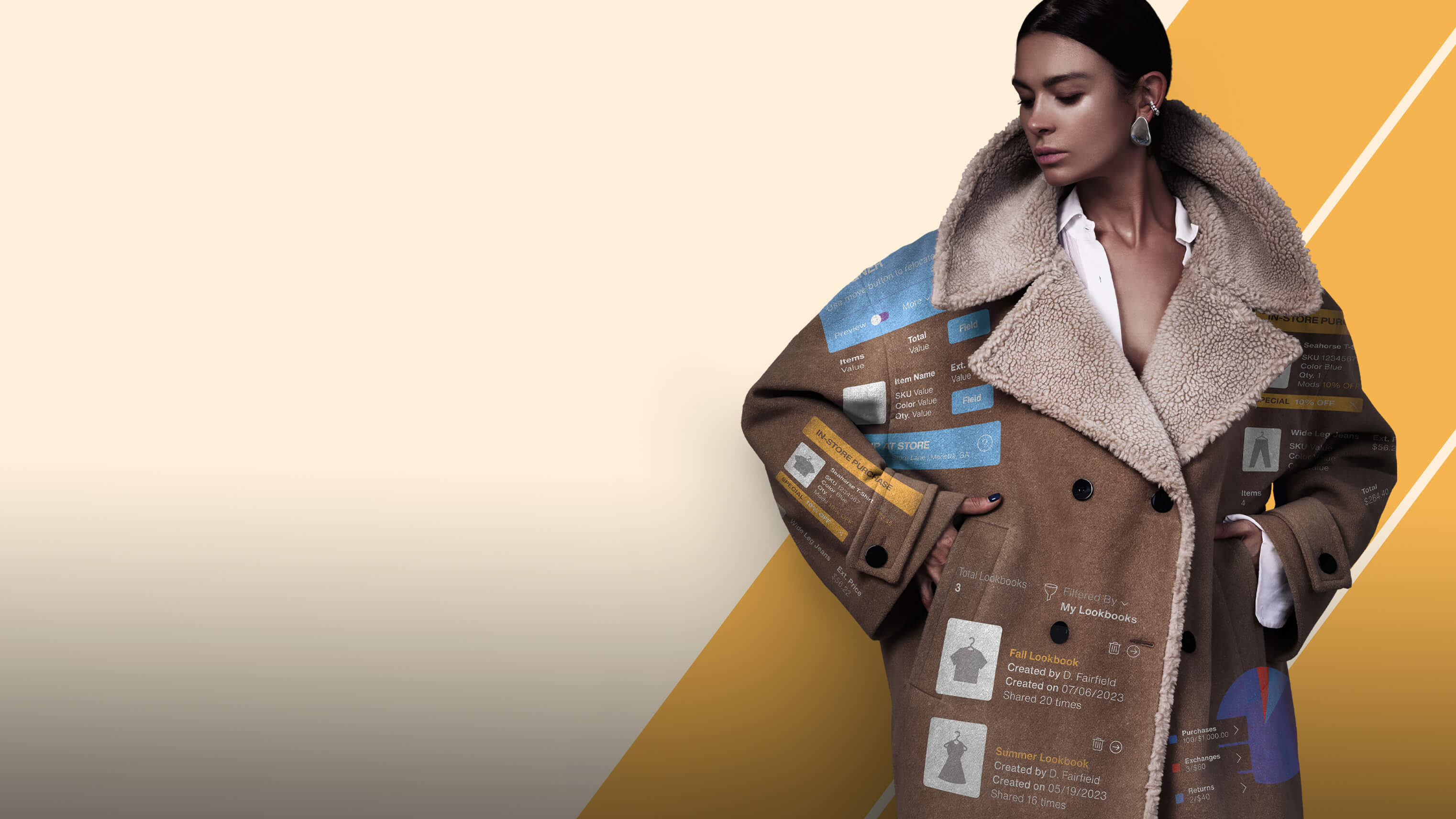 Person modelling an old coat