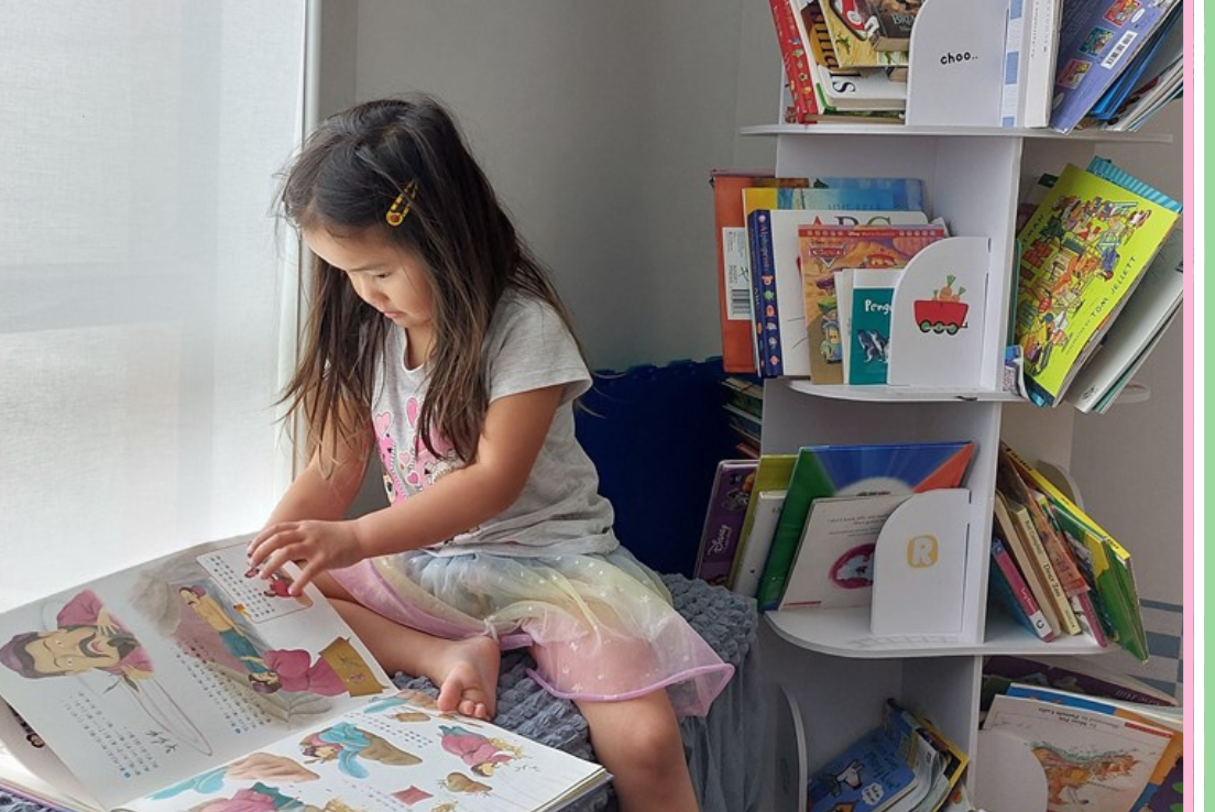 Child reading book