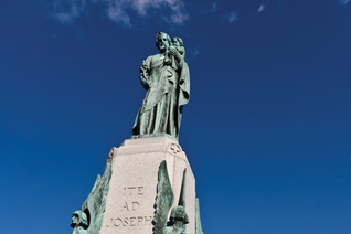 Statue of St. Joseph outside of Saint Joseph's Oratory in Montreal, Quebec
