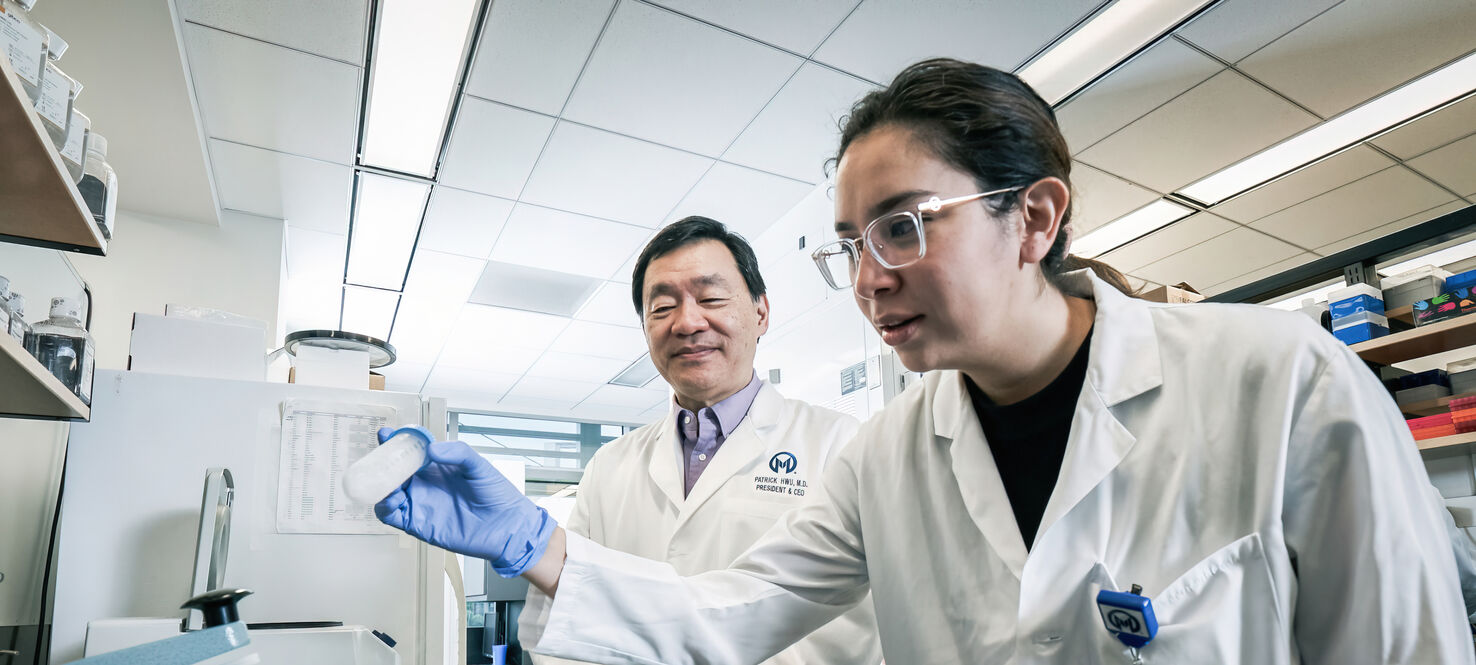 Dr. Patrick Hwu in his immunotherapy lab