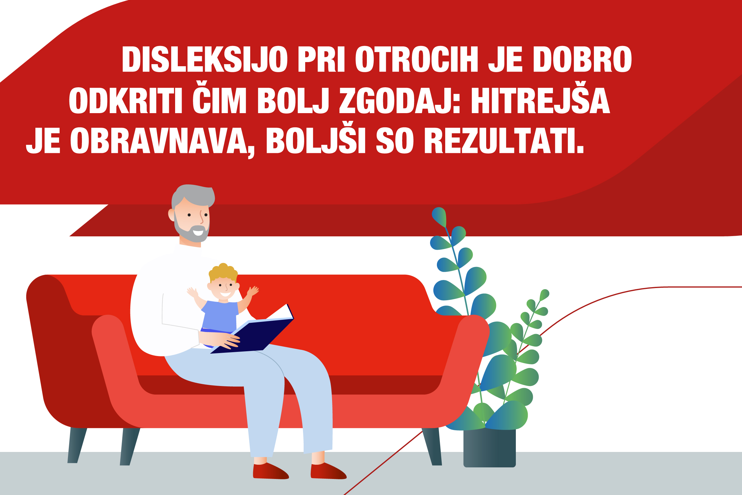 Infografika: Disleksijo pri otrocih je dobro odkriti čim bolj zgodaj: hitrejša je obravnava, boljši so rezultati.