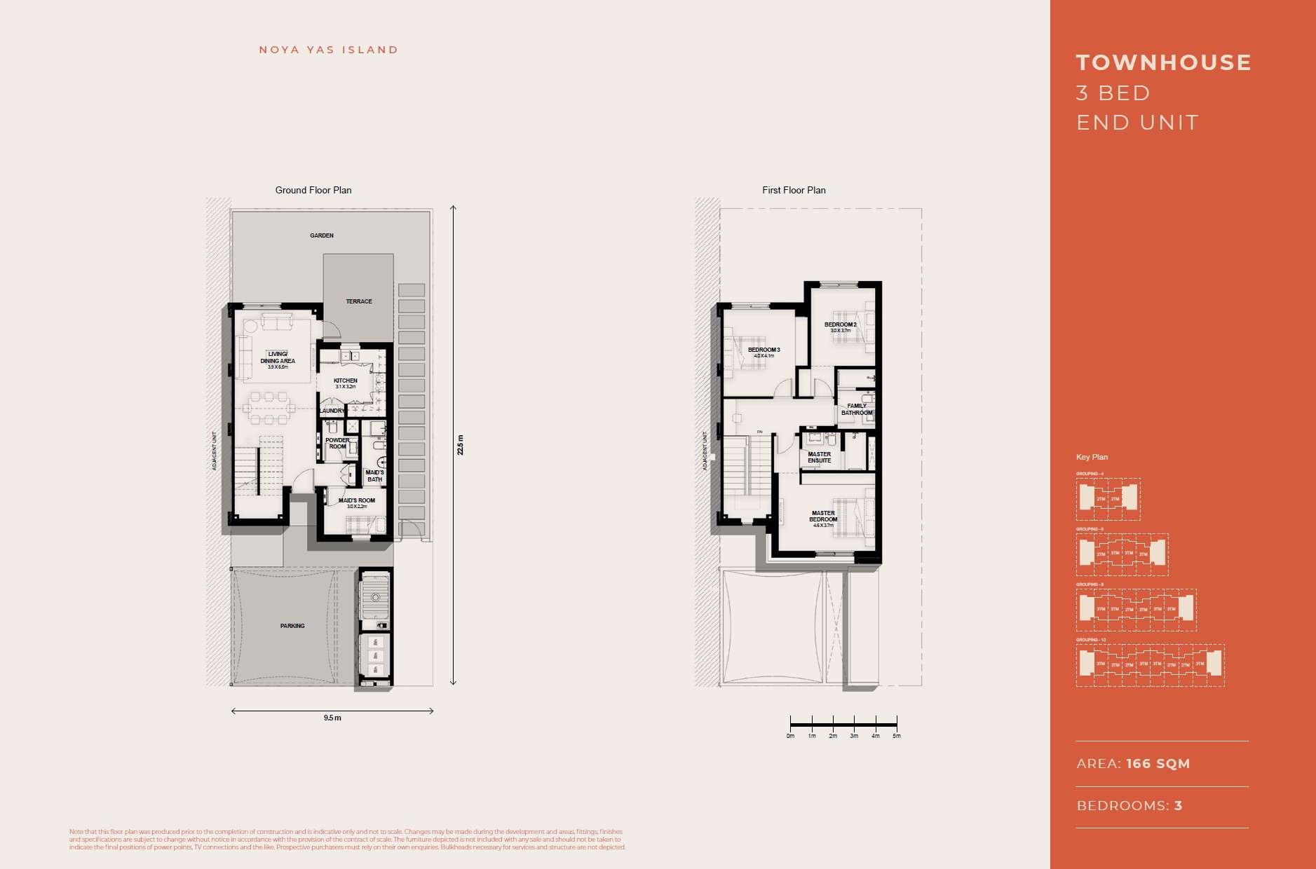 Noya 3 bedroom townhouse typea floor plan