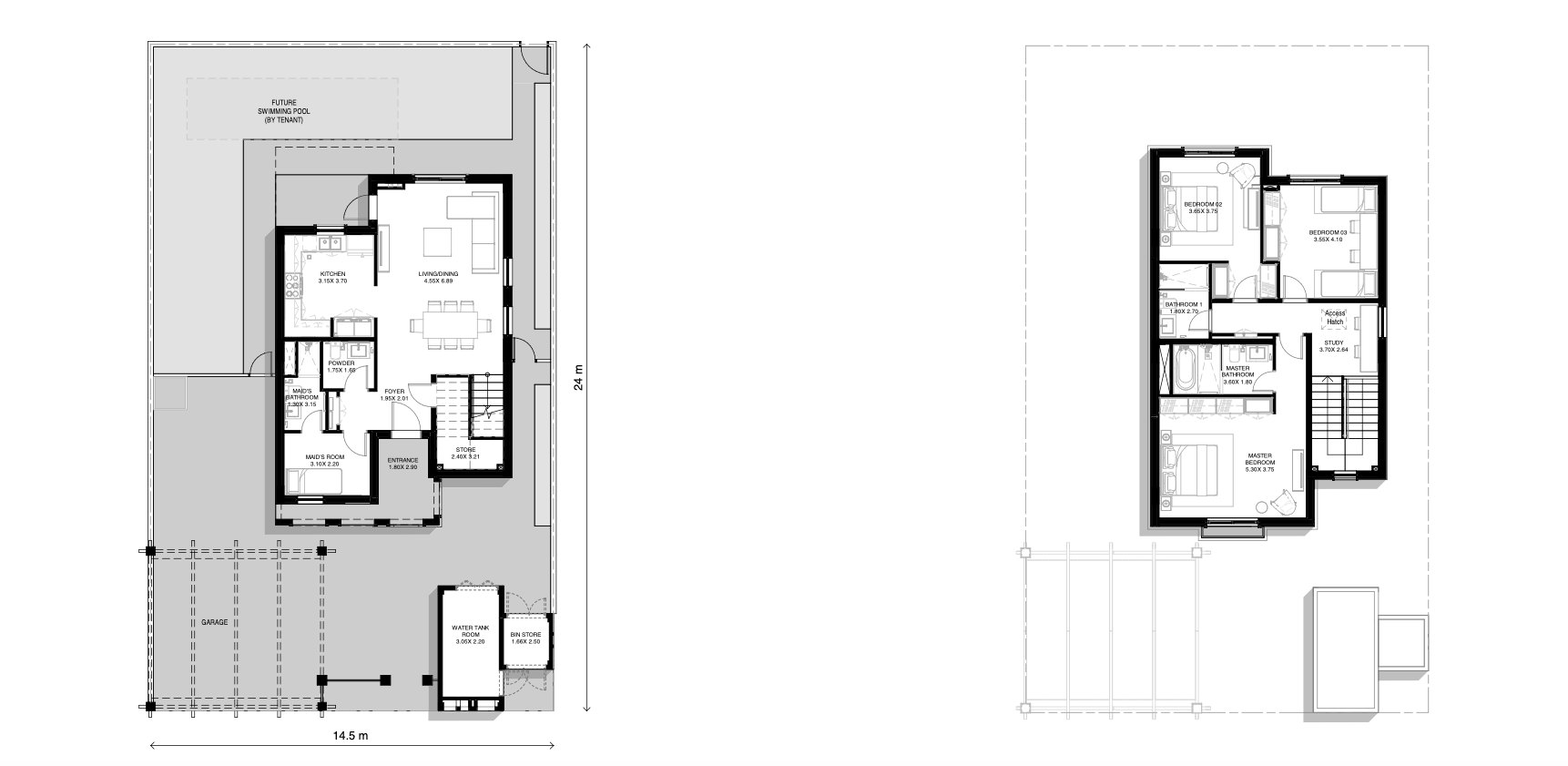 Yas Park Views 3 bedroom villa typea floor plan