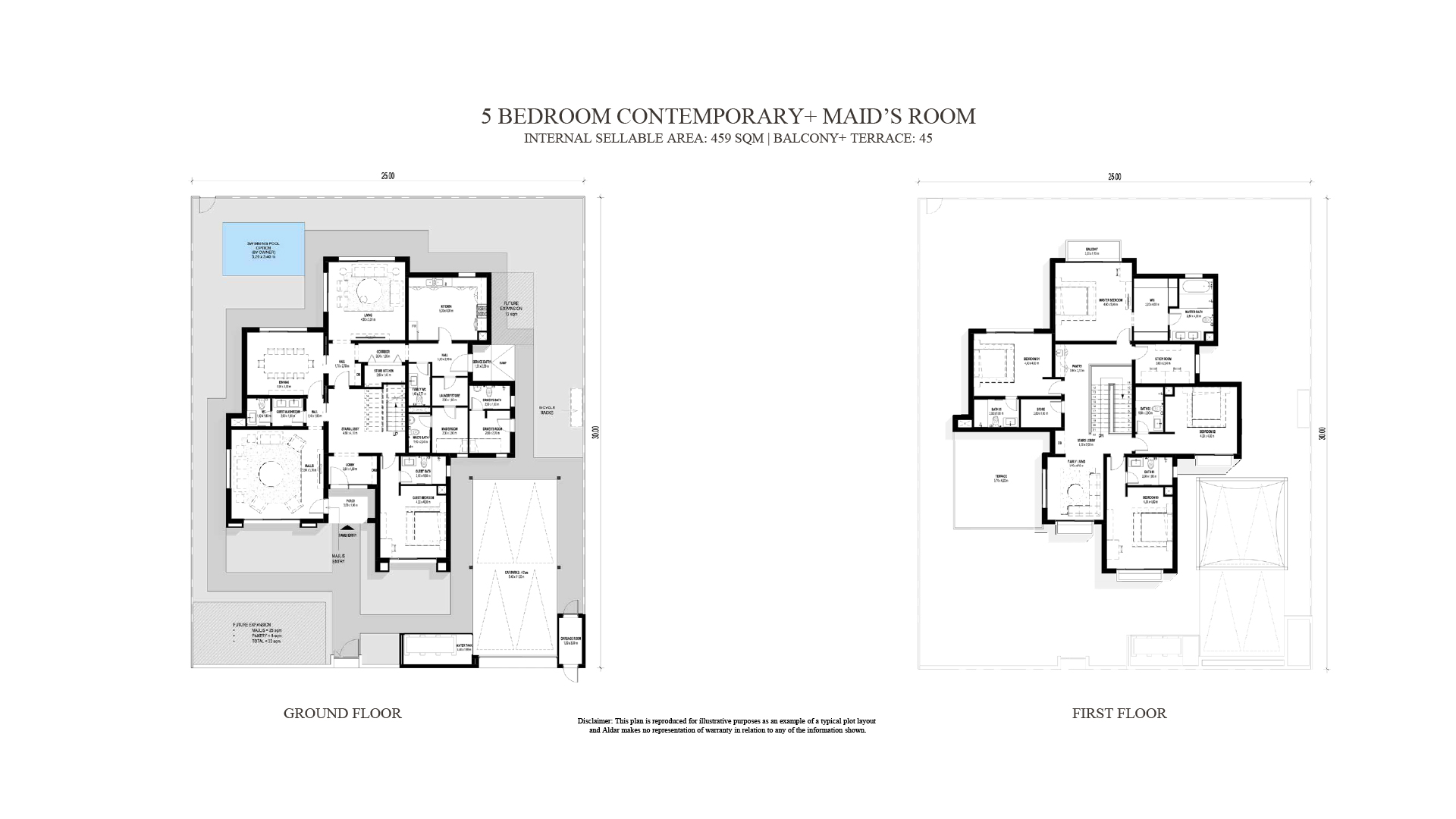 Fay Al Reeman II 5 bedroom villa typeA floor plan