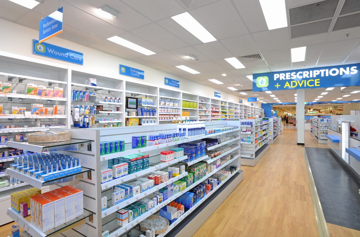 pharmacy shelf