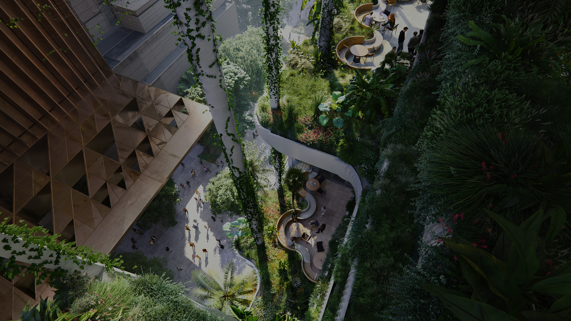 Artist impression of outside at ground level