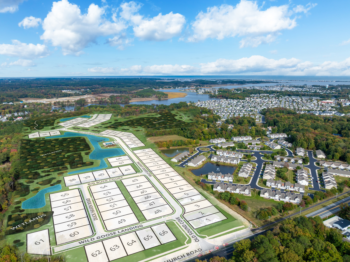 aerial view of the sitemap with lot lines