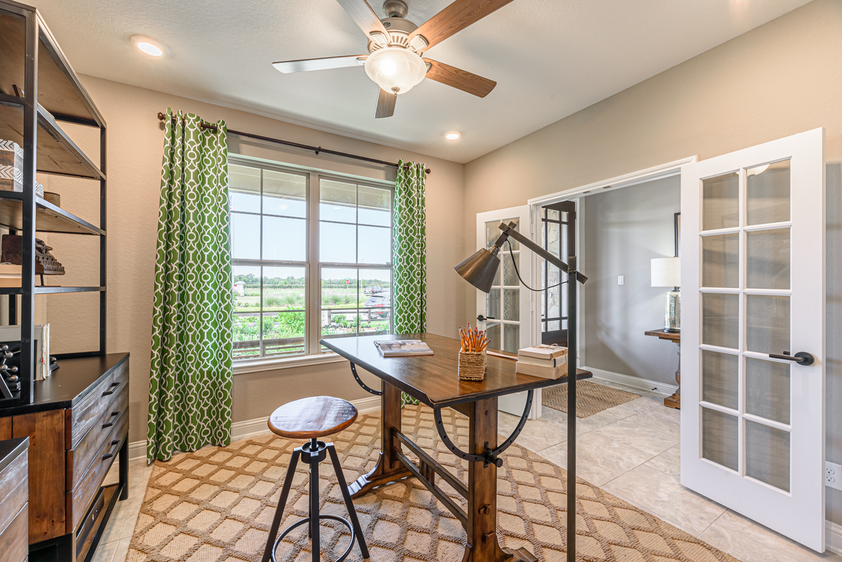 study with french doors 